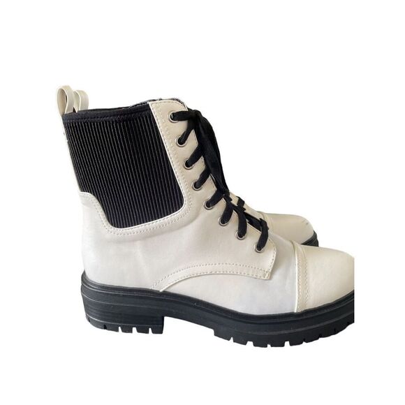 Circus by Sam Edelman Giovanny White / Black Combat Boot 9M Moto Boot/ Winter - Picture 3 of 10